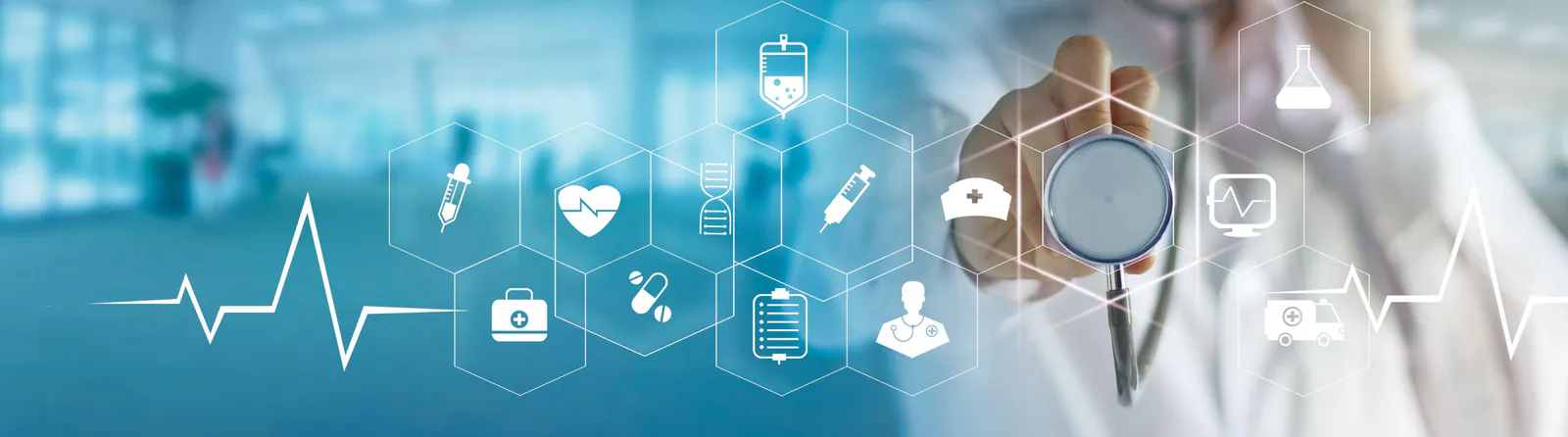 LusoHealth project banner with healthcare interface symbols